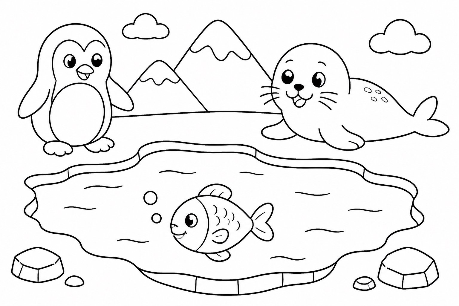 冰湖里的小鱼