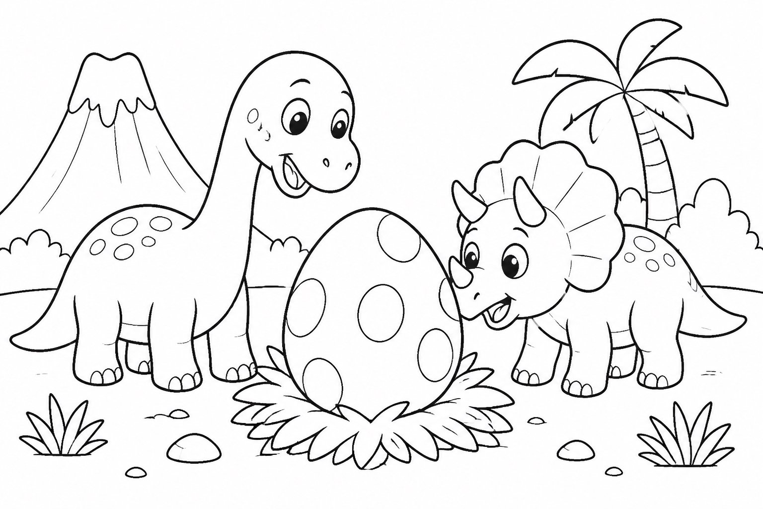 Dinossauro encontra um ovo grande