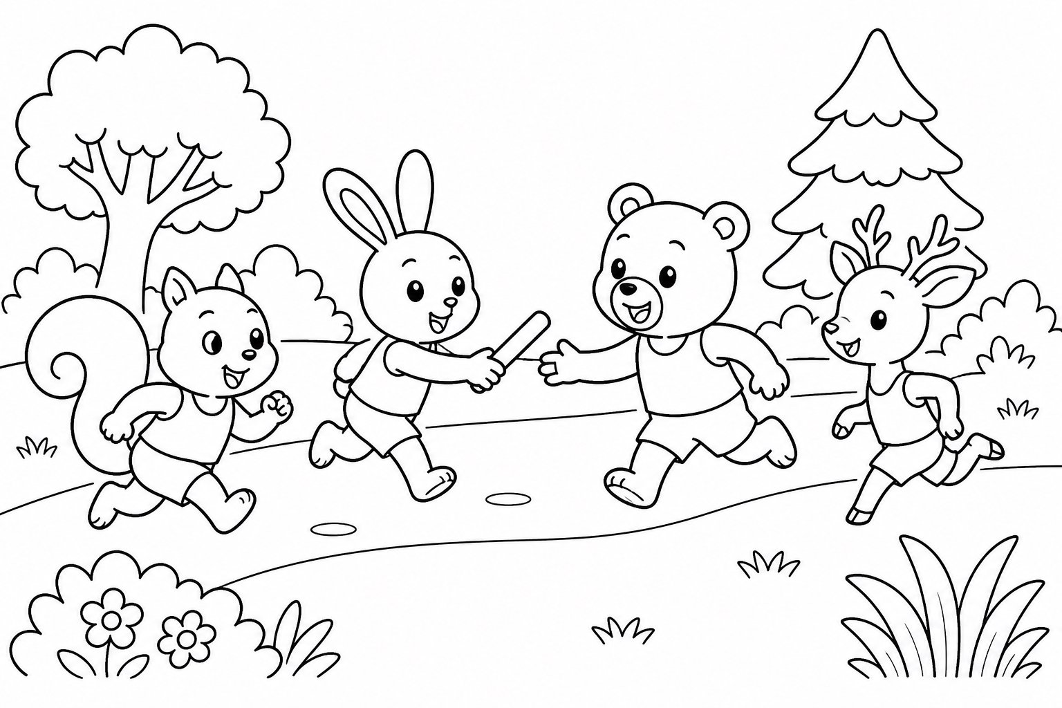 Waldfreunde beim Staffellauf