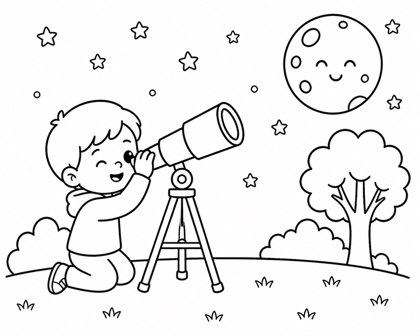 Den Mond mit einem Teleskop betrachten