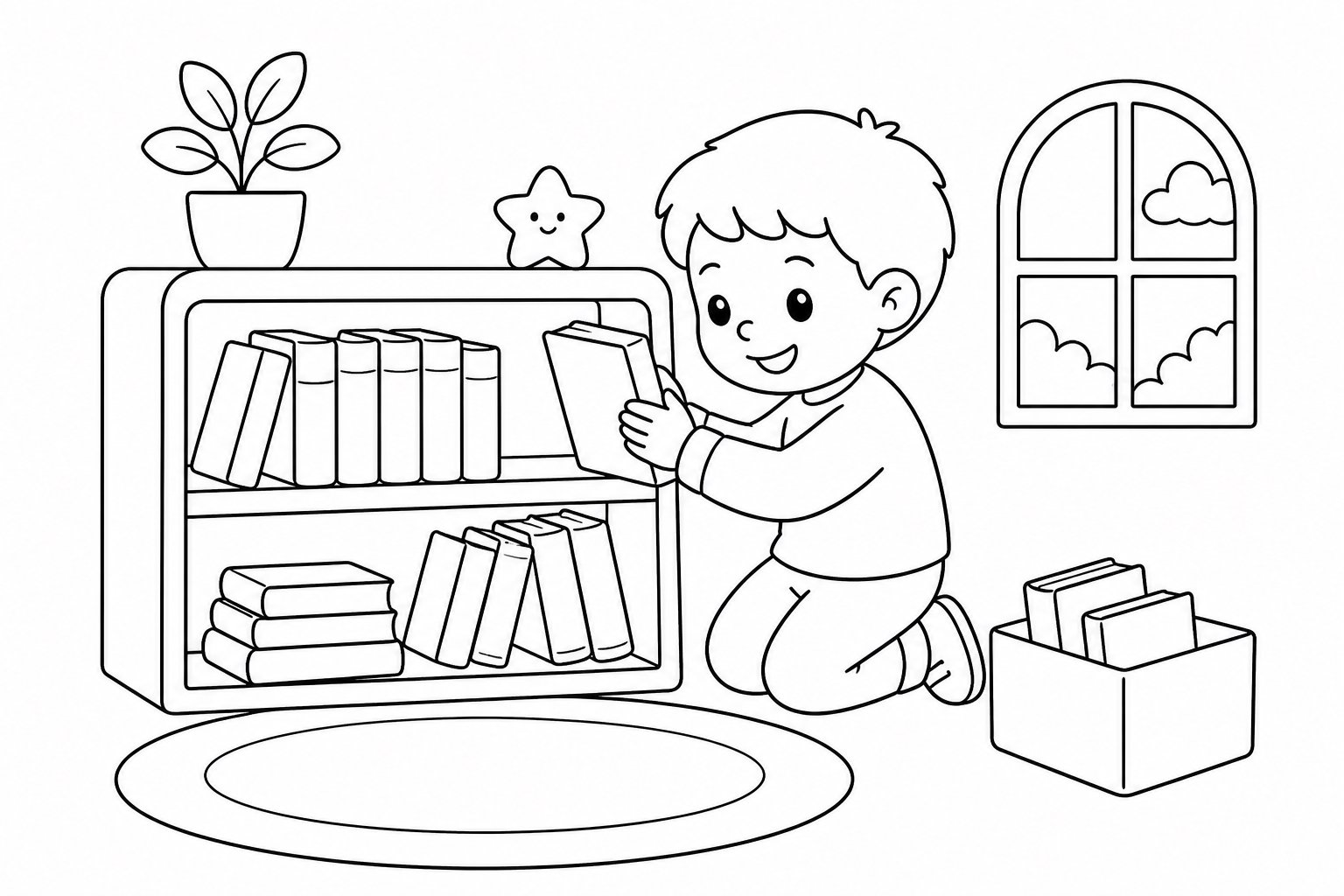 Порядок книг в книжном уголке