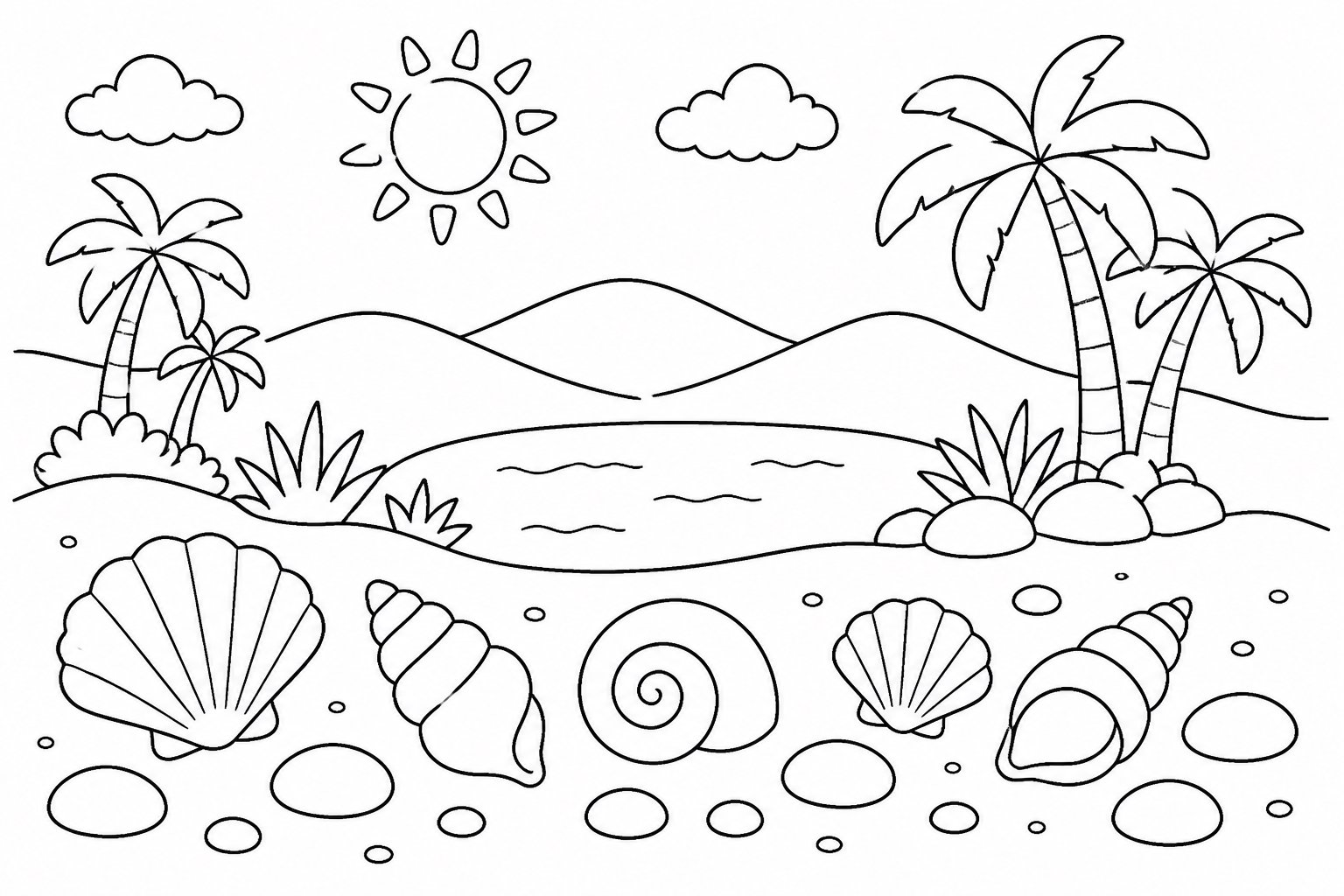 Pierre en forme de coquillage dans le sable