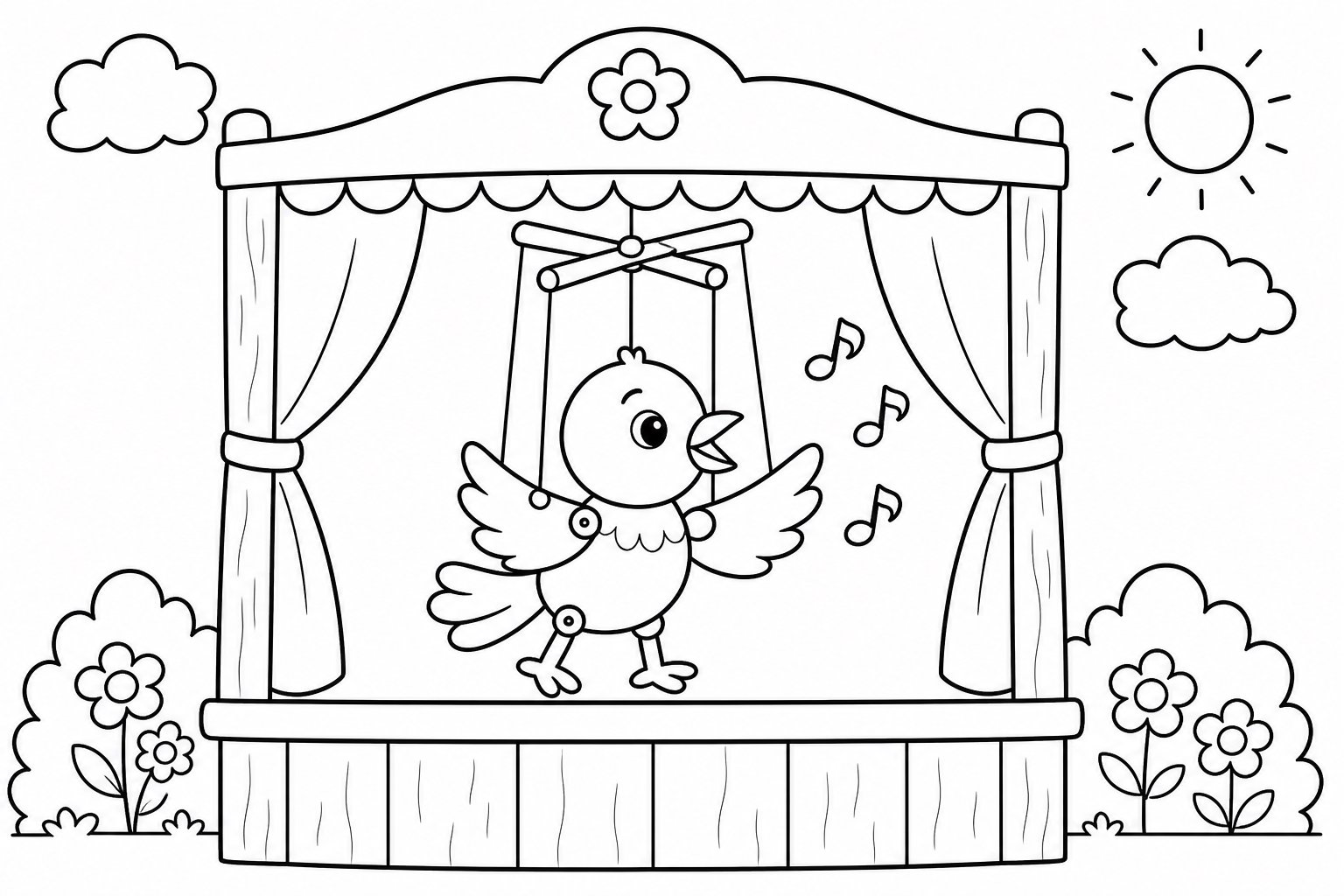 Vogelpuppen singen