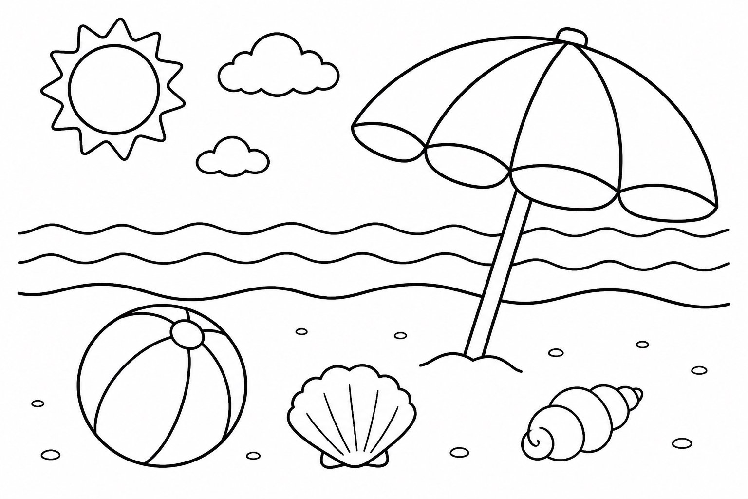 海辺のパラソル