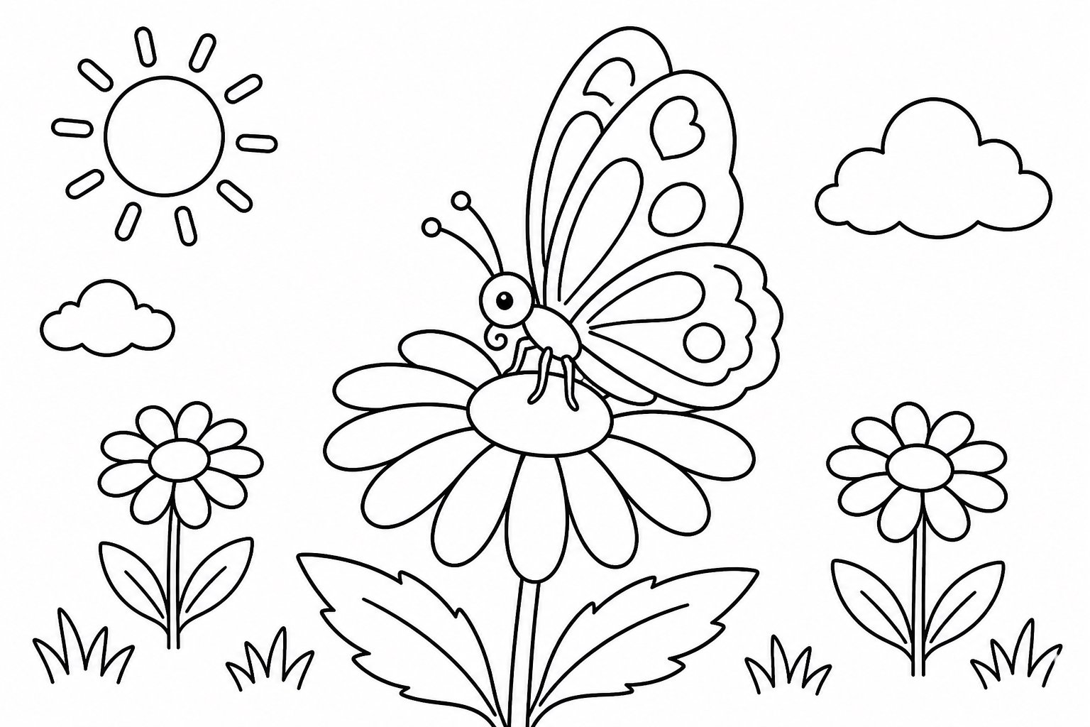 Schmetterling ruht auf einem Gänseblümchen