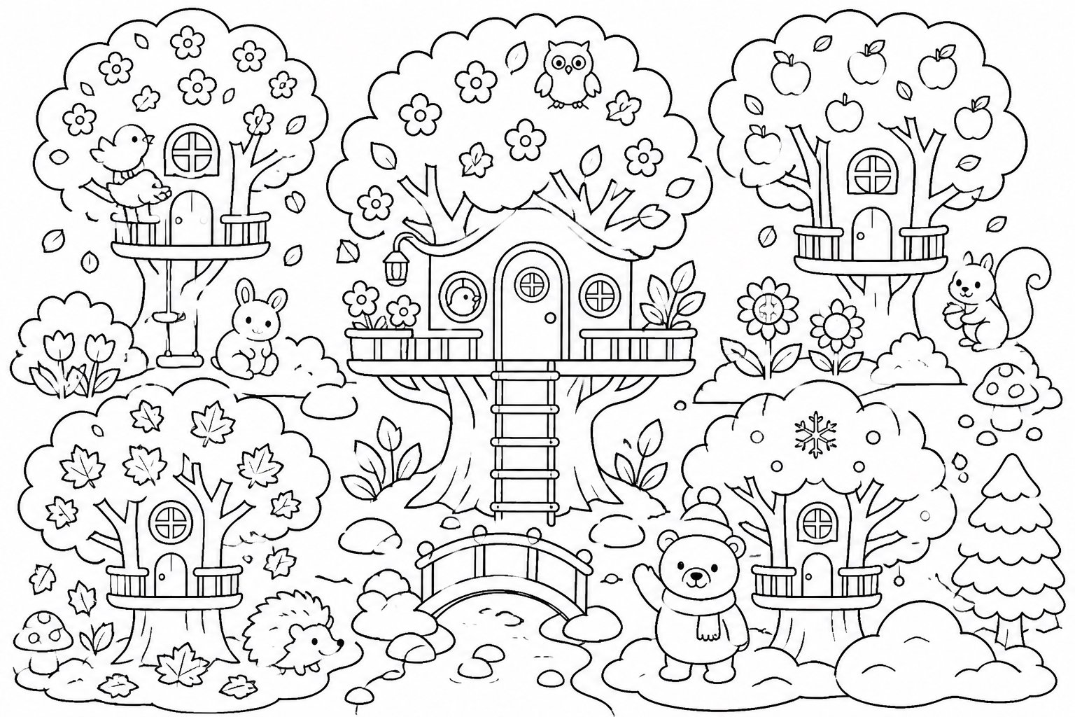 Casa del árbol de las cuatro estaciones
