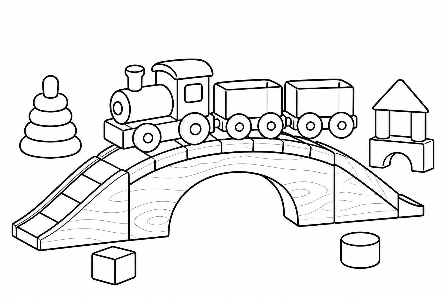 Puente de tren de madera