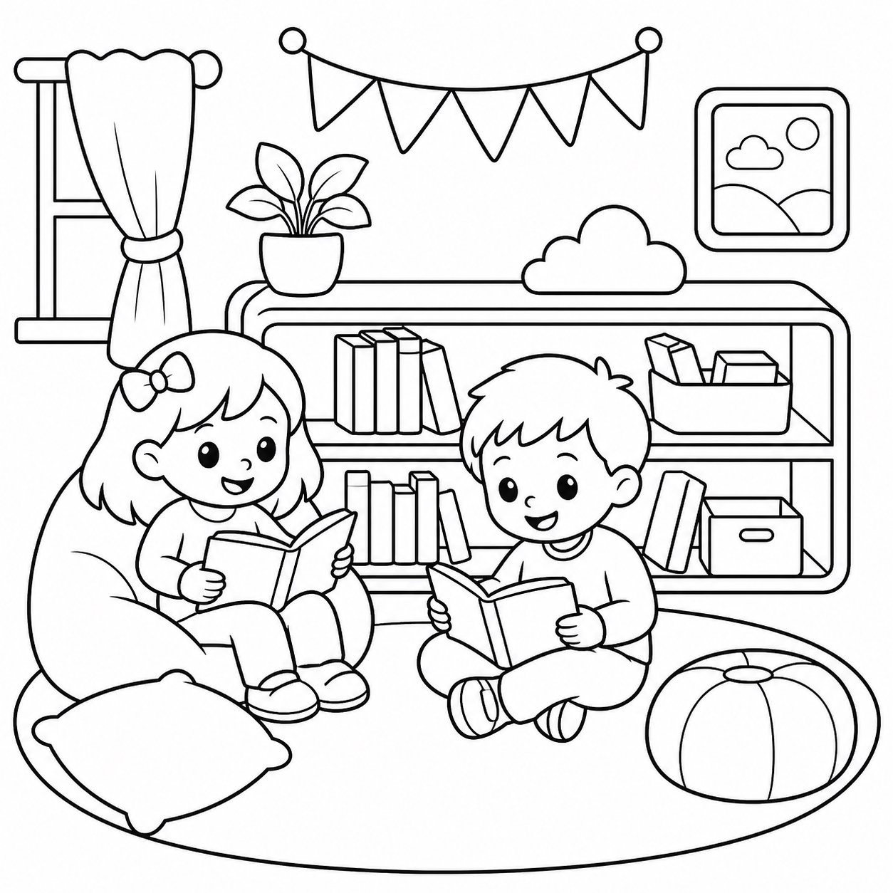 Книжный уголок в классной комнате