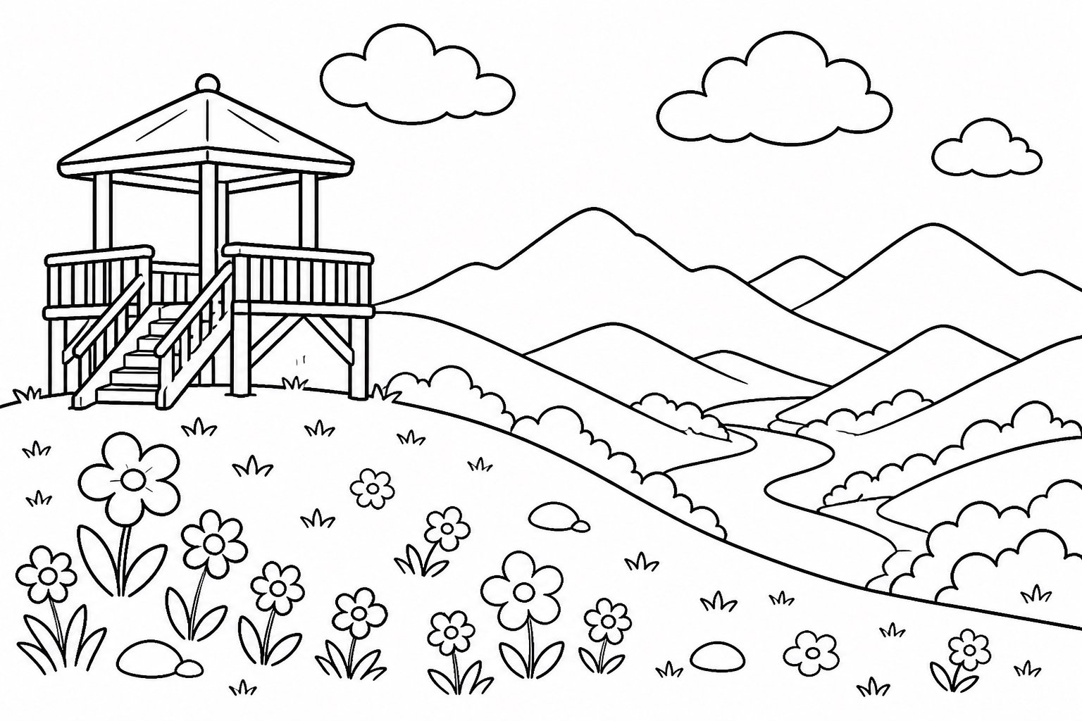 草原の展望台