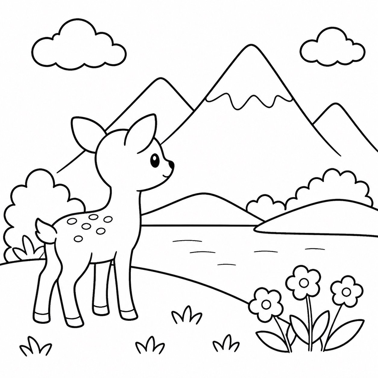 小鹿看远山