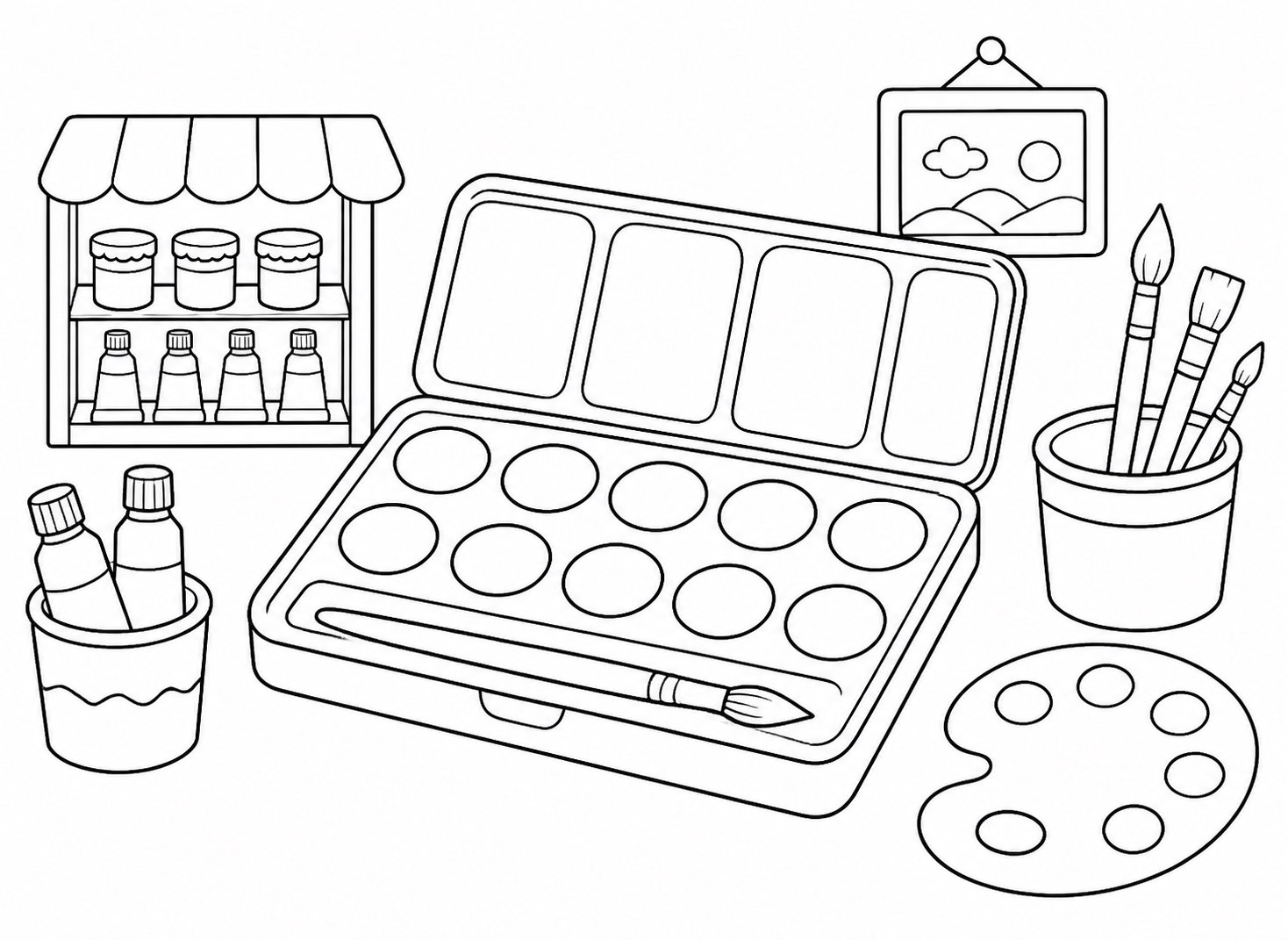 画材店の絵の具箱