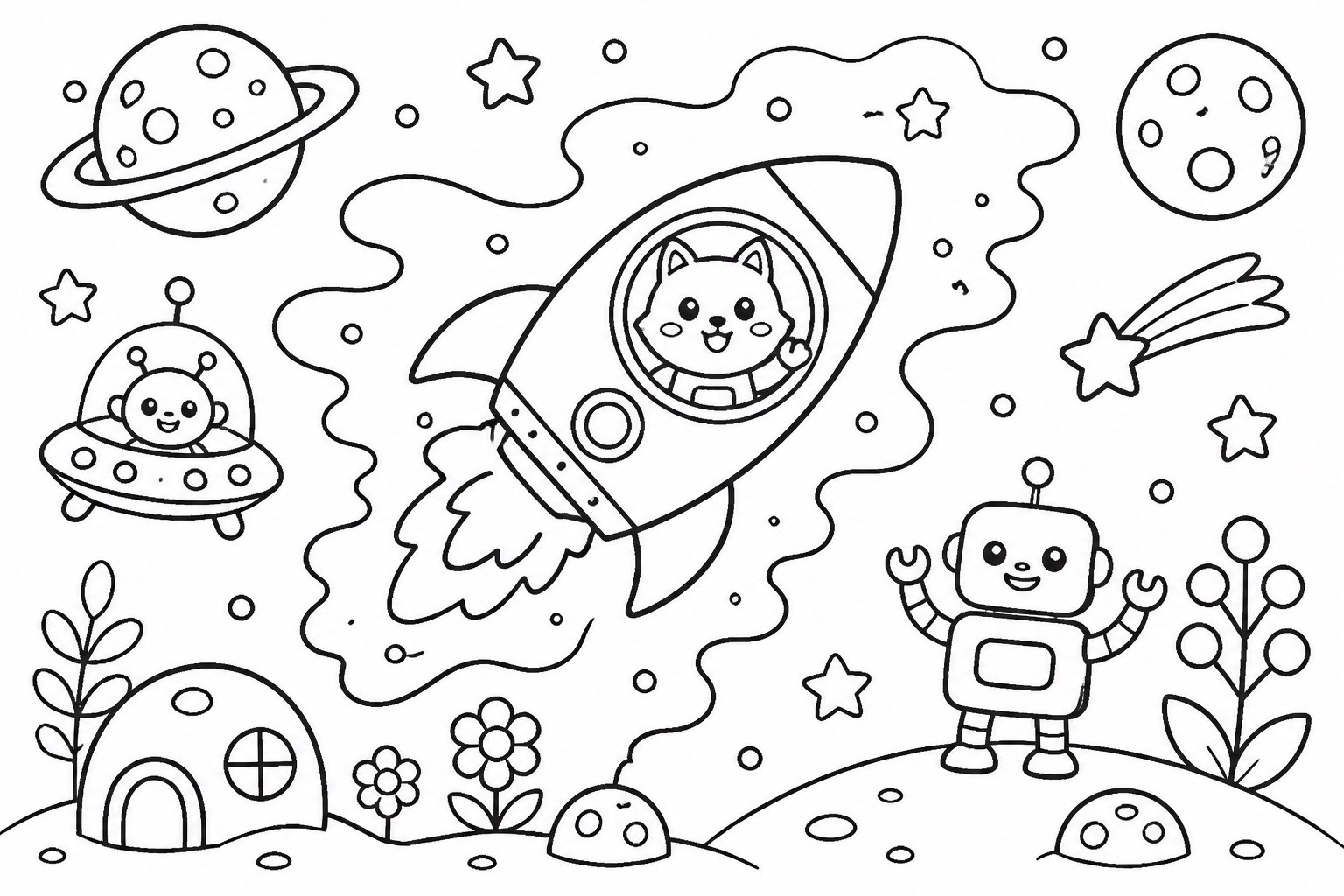 小火箭穿过星云