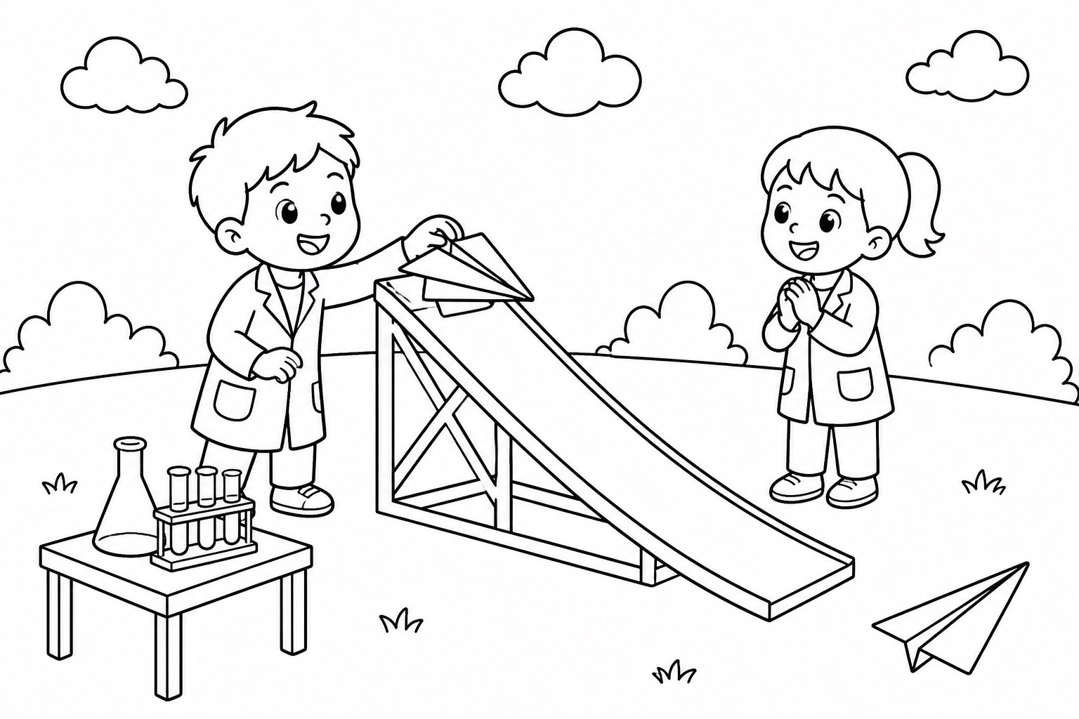 Plataforma de prueba de vuelo de aviones de papel