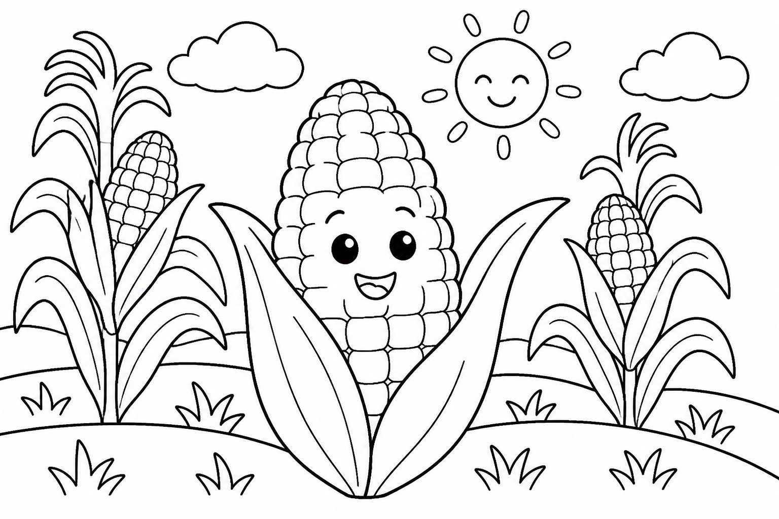Maíz en el campo de maíz