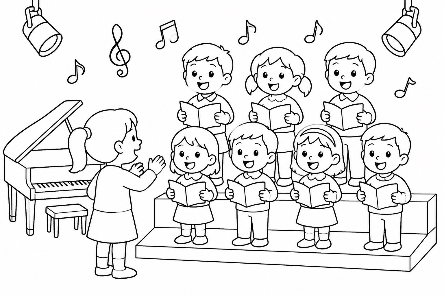Ensayo del coro infantil