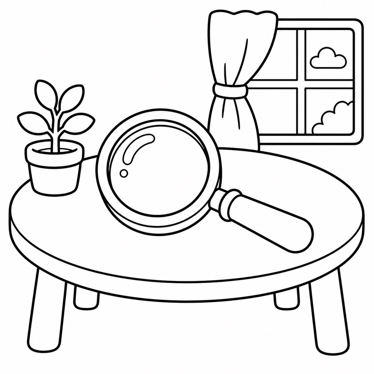 Lupa sobre a mesa