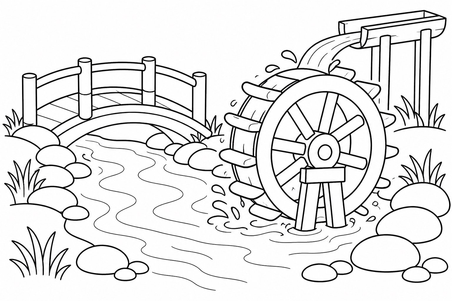 Roue à eau dans le ruisseau