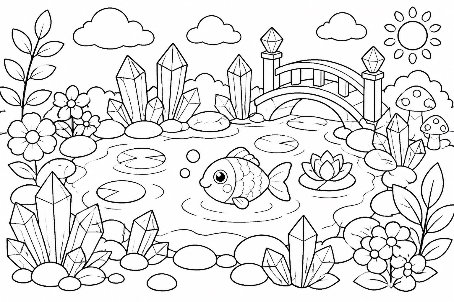 Kleiner Fisch im Kristallteich