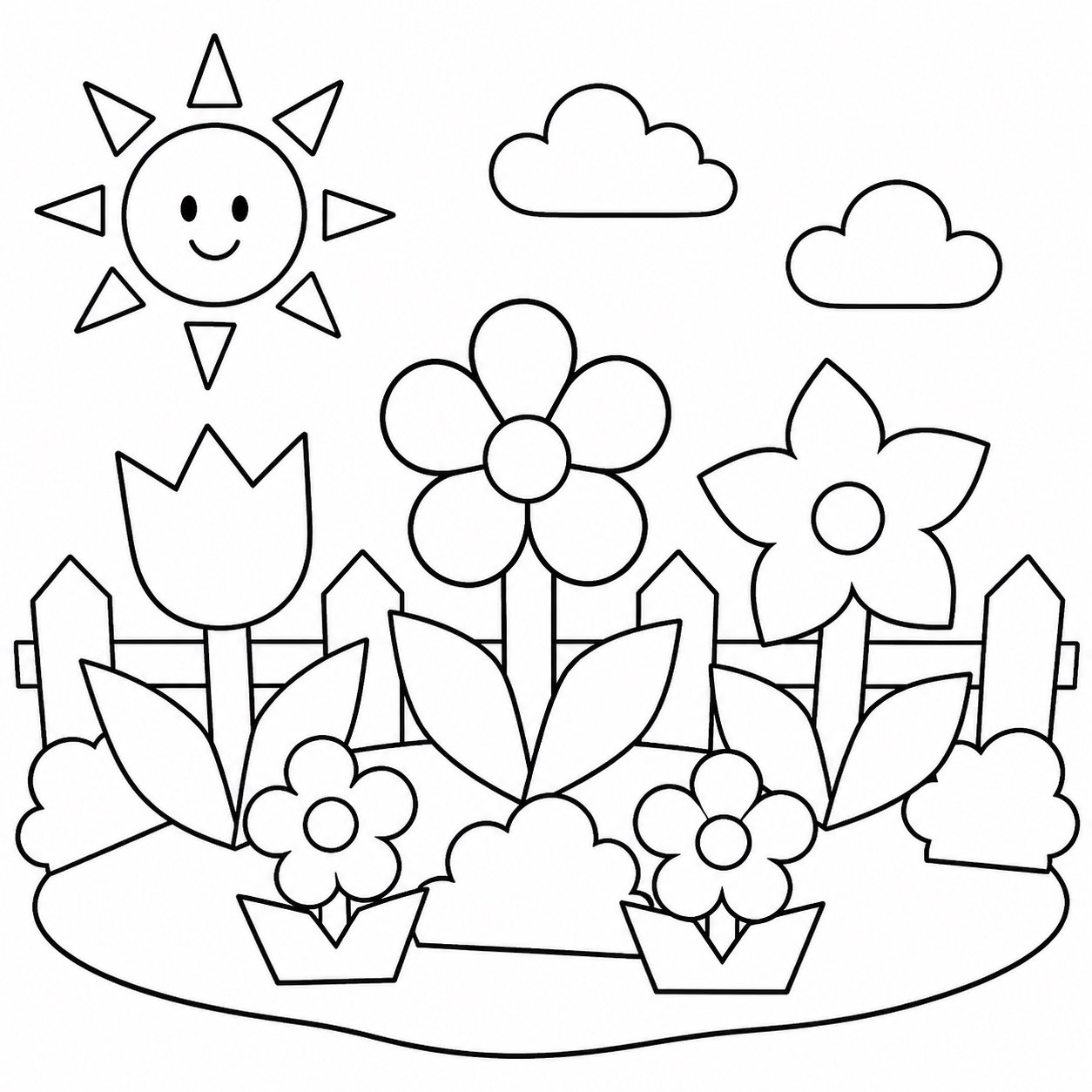 彩纸拼成的小花园