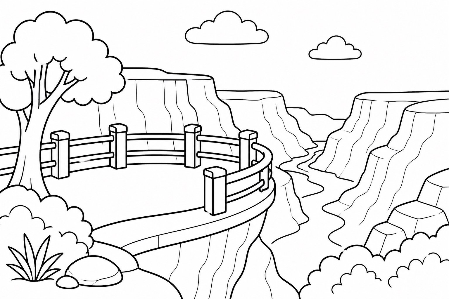 Aussichtsplattform in der Schlucht