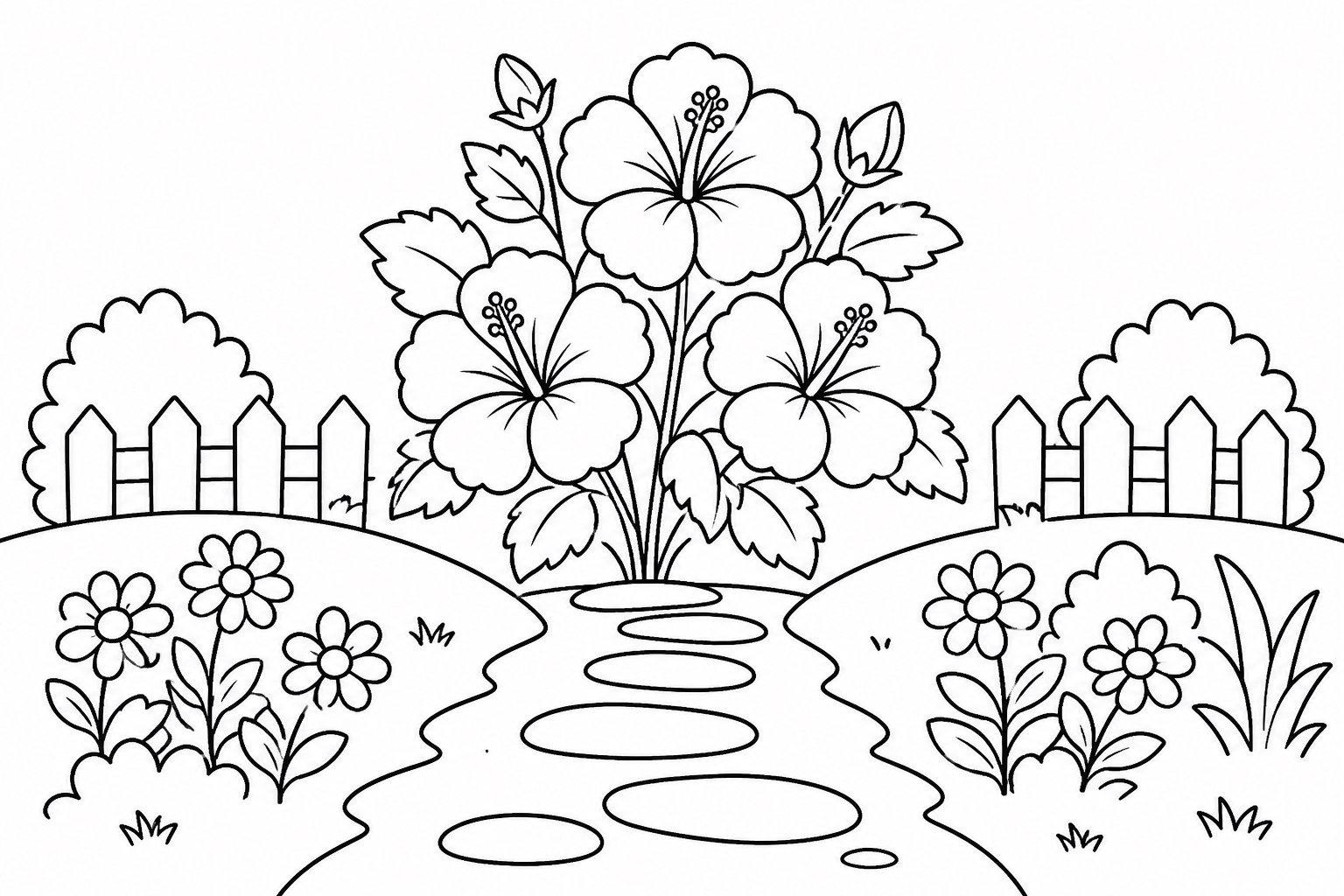 Hibisco no fim do caminho