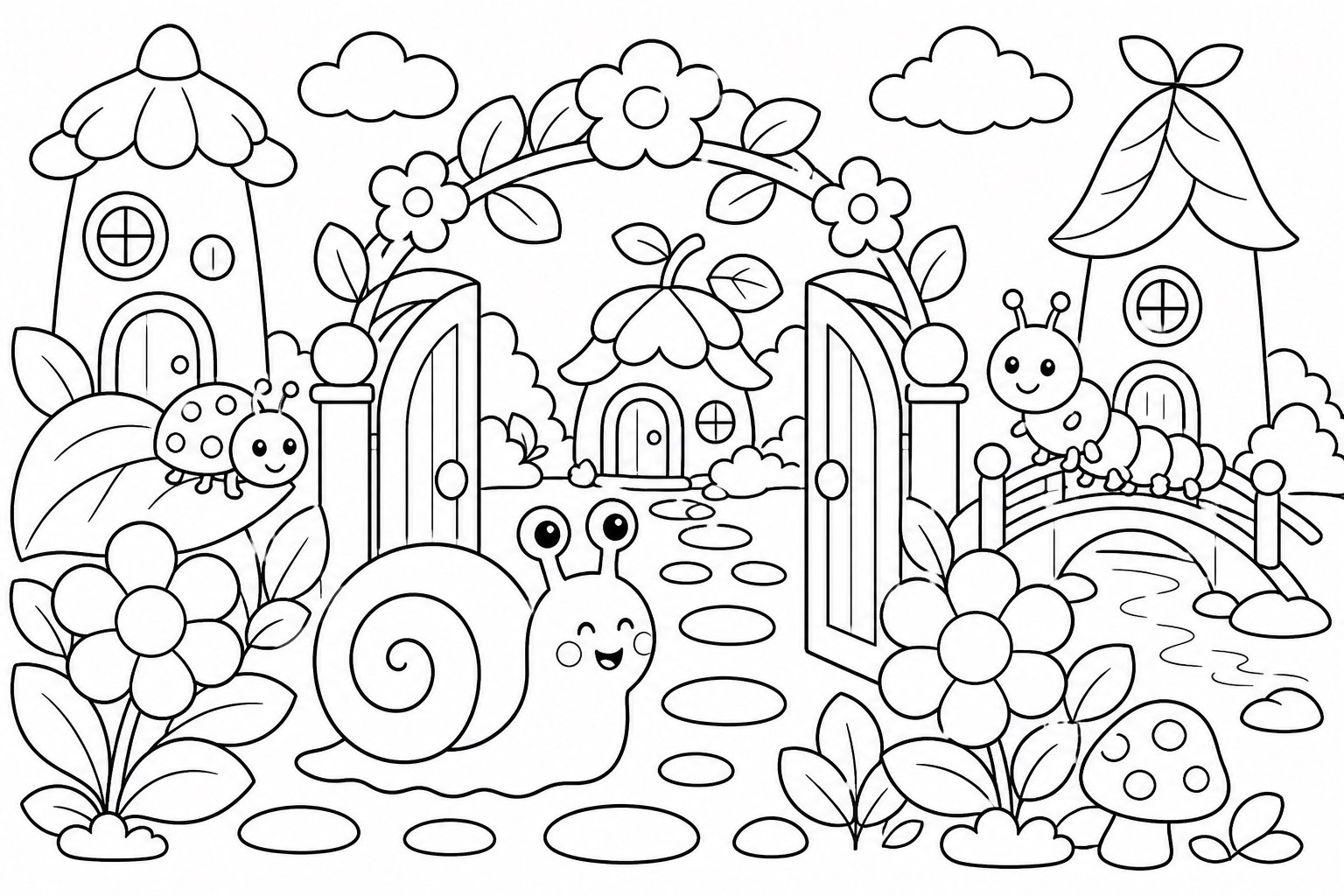 L’escargot passe la porte du jardin