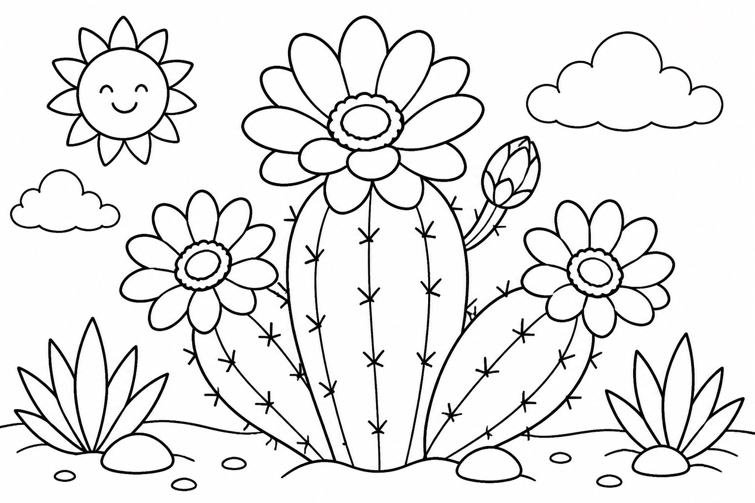 Le cactus fait éclore une grande fleur