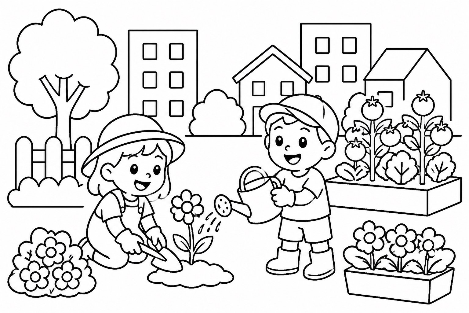 Pequeno jardim do bairro