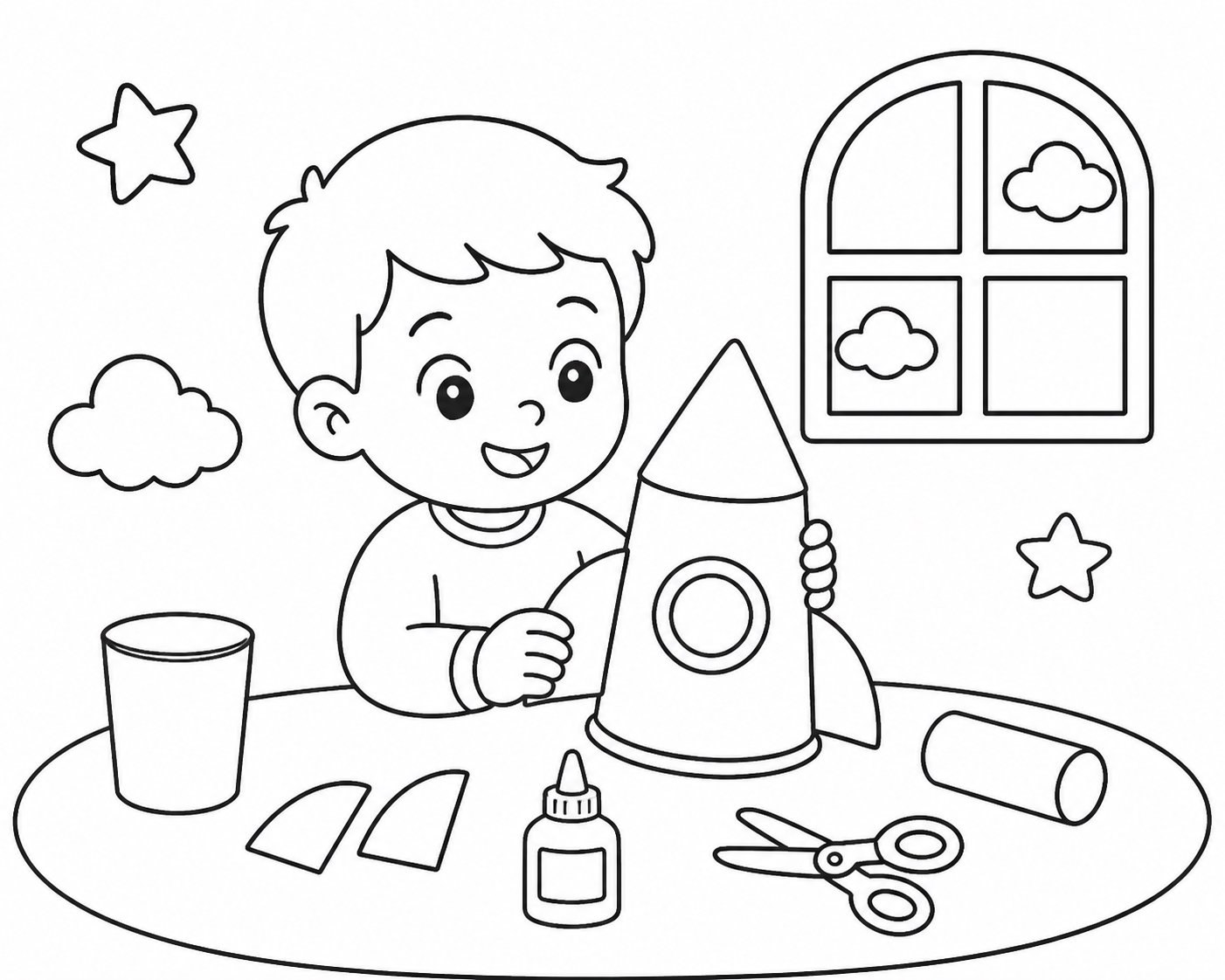 紙コップロケットを作る