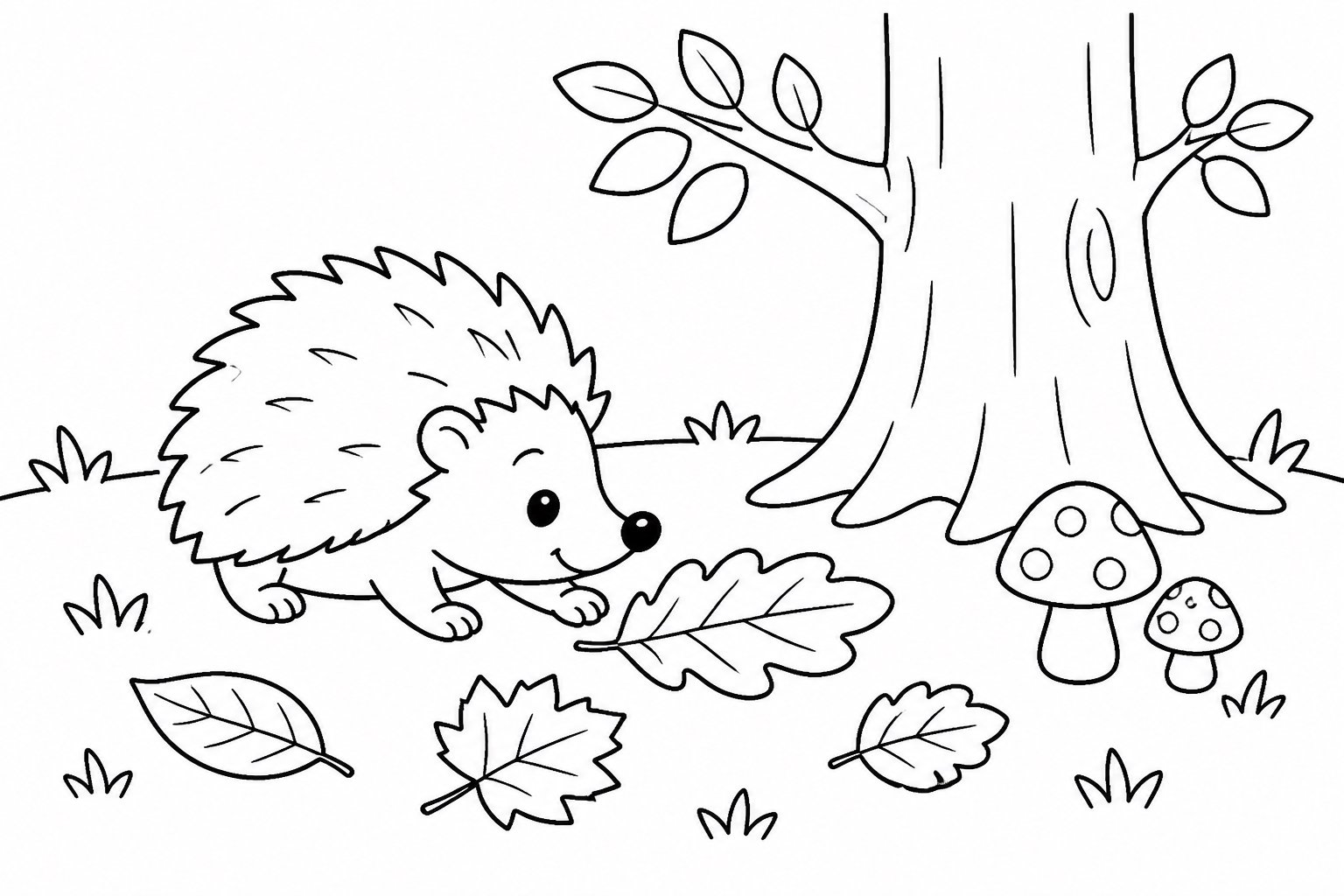 Kleiner Igel sucht Blätter