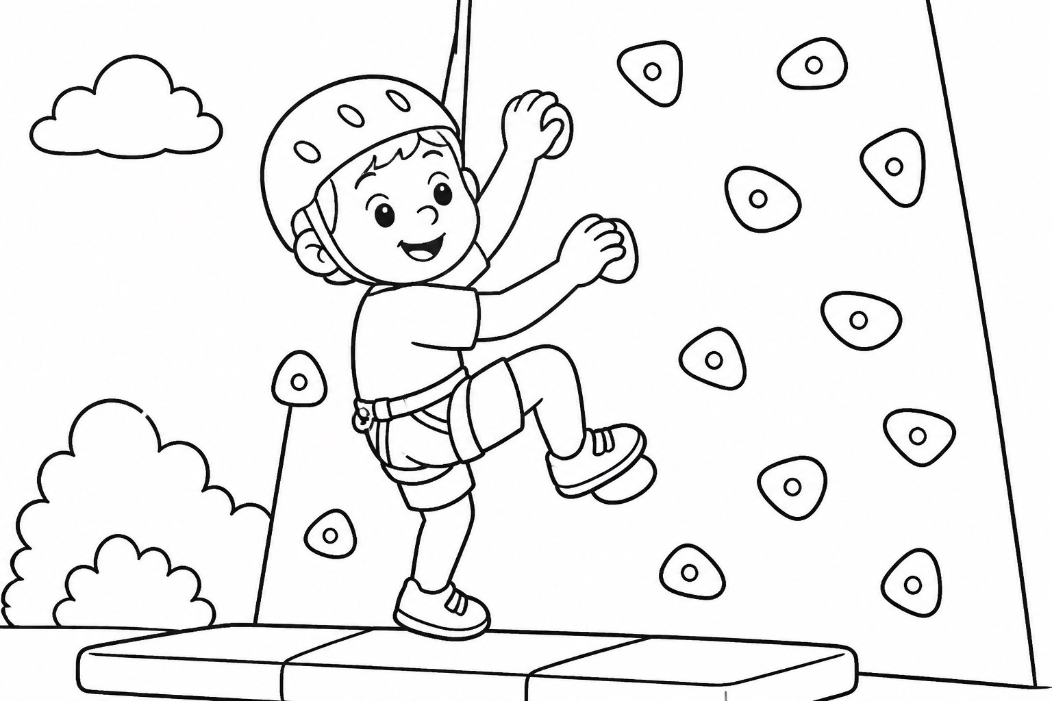 Défi sur le mur d’escalade