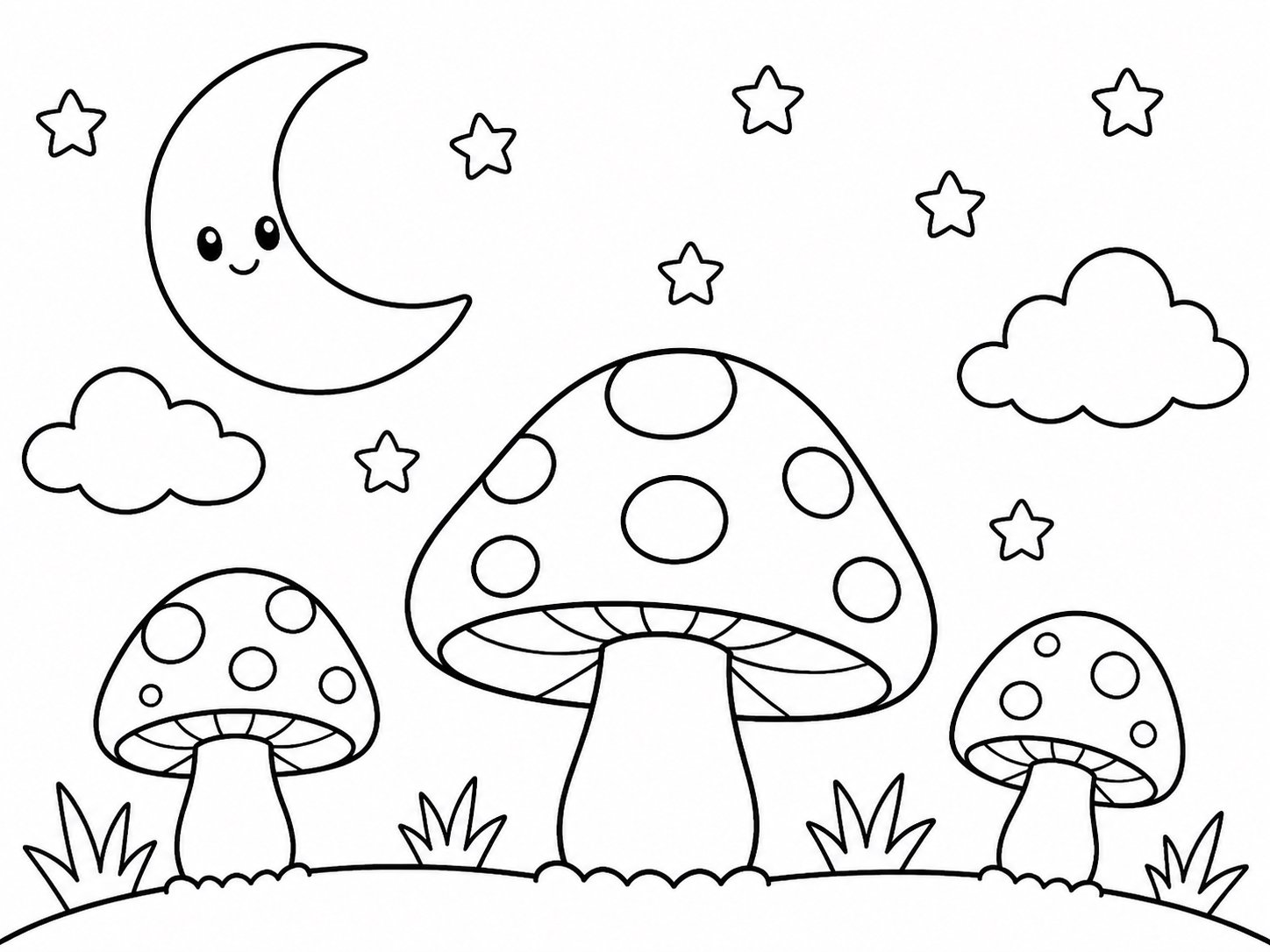 Pilz im Mondlicht