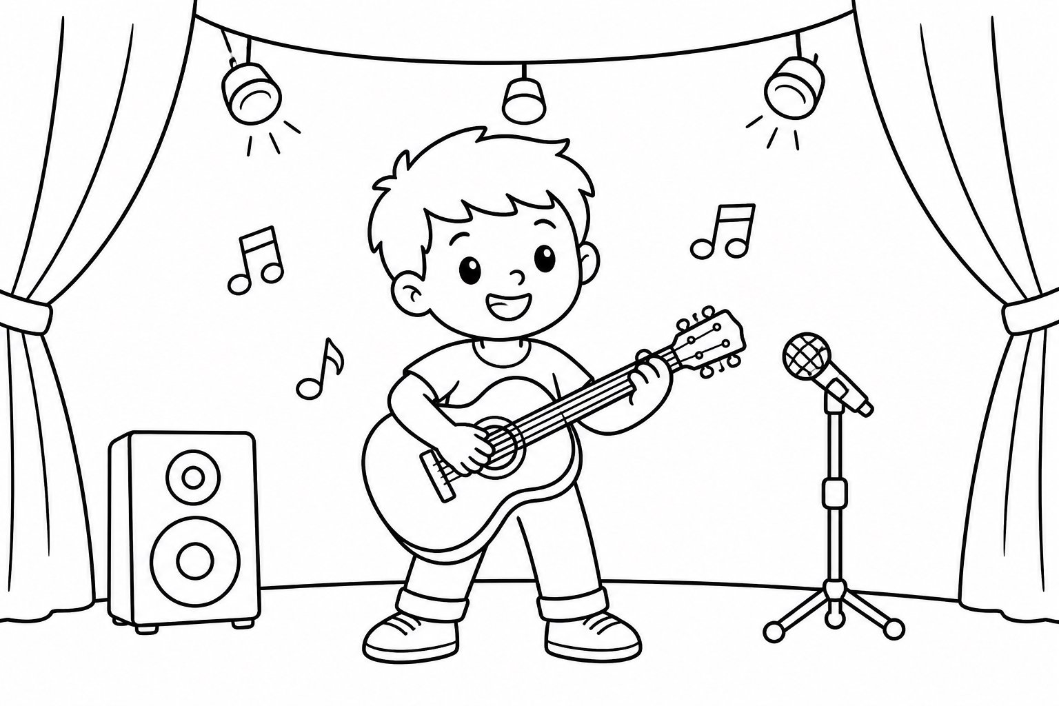 Enfant jouant de la guitare