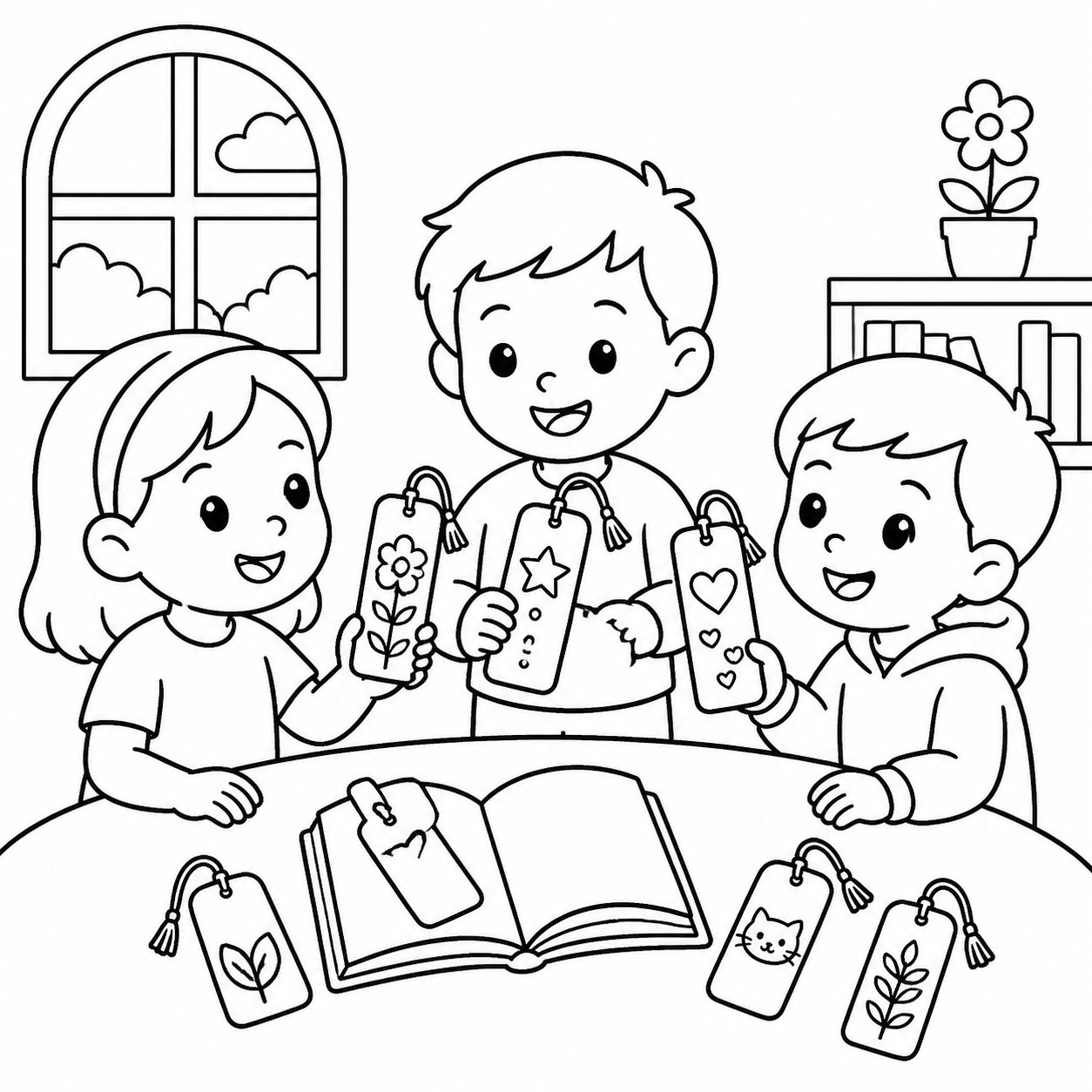 孩子们分享书签