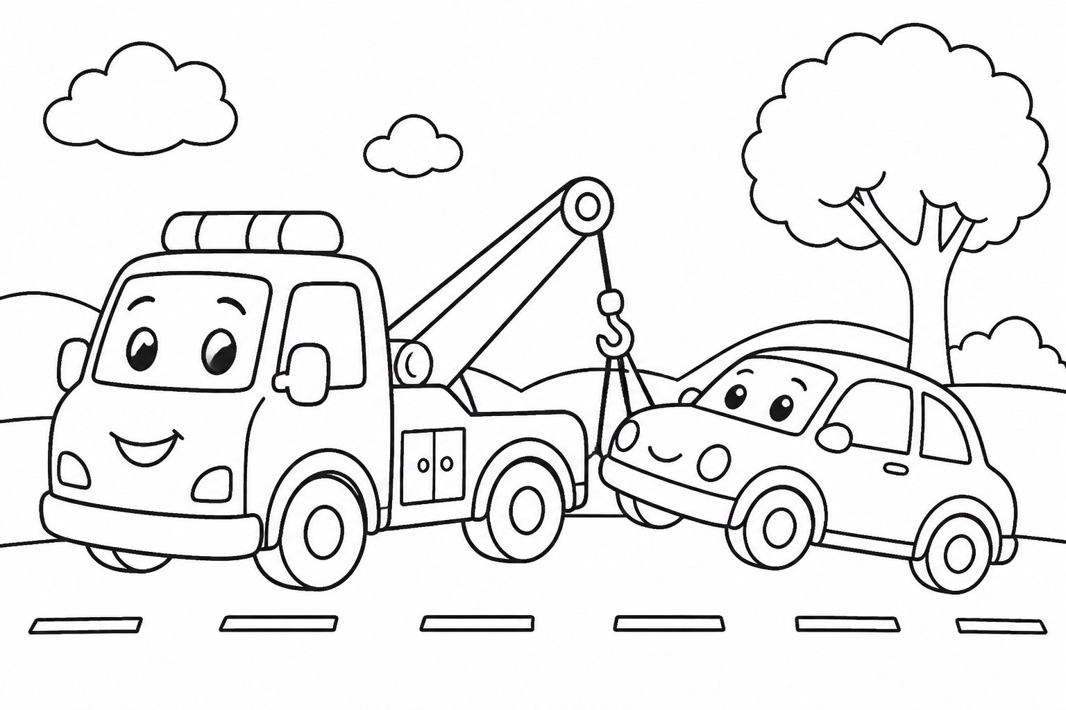 Véhicule d’assistance aidant une voiture