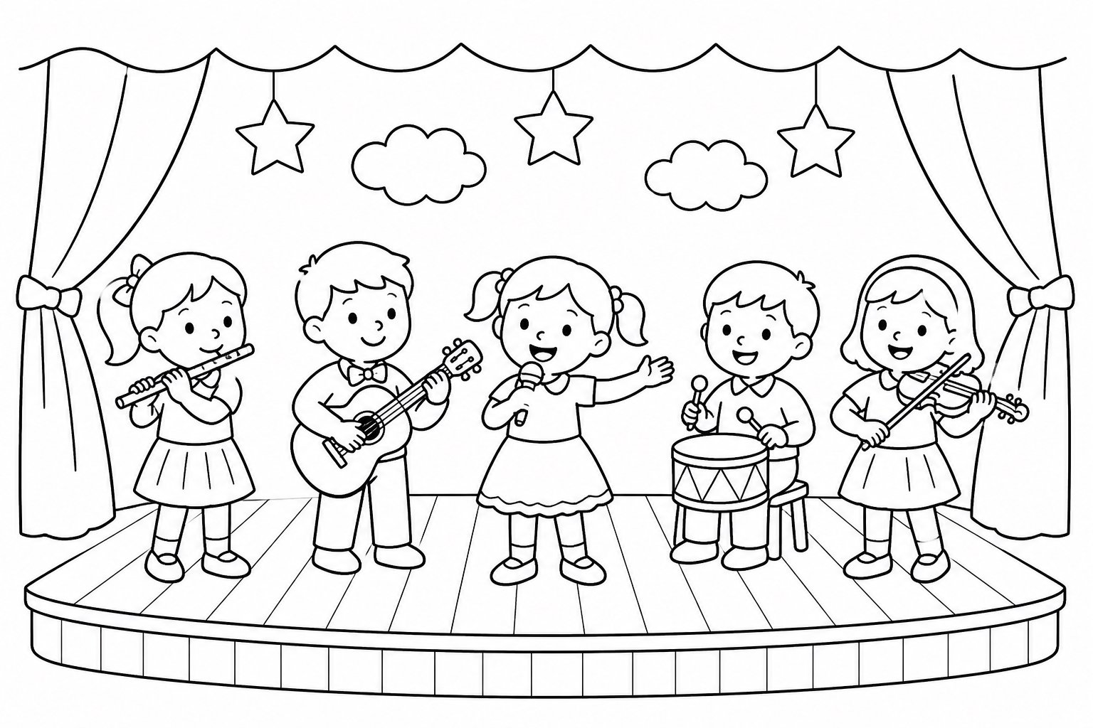 Spectacle scolaire sur scène