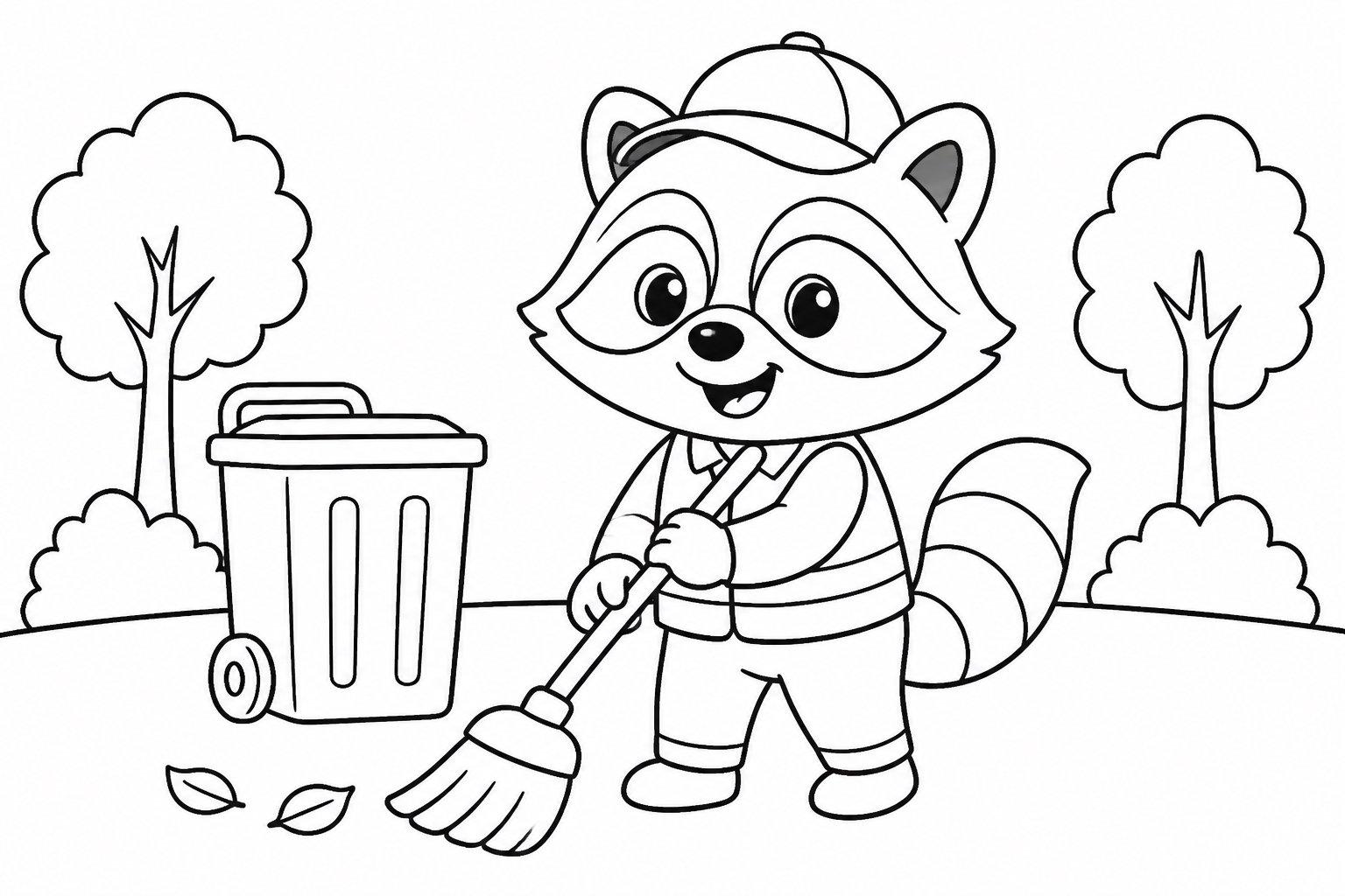 アライグマが清掃員になる