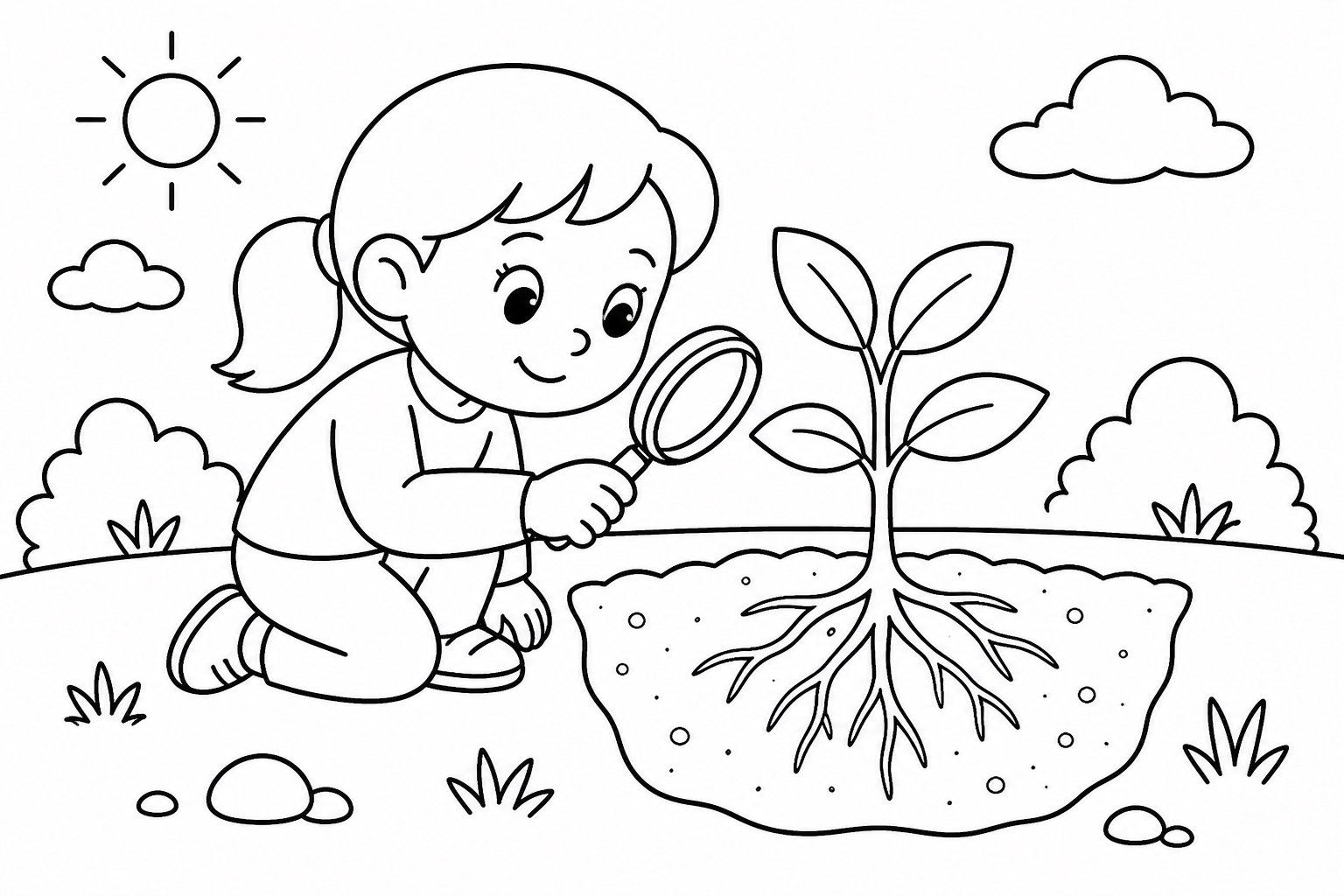 Observation des racines d’une plante