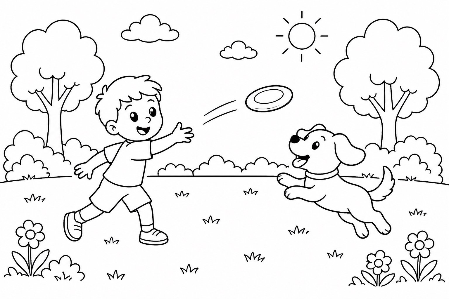 Brincando de frisbee na grama