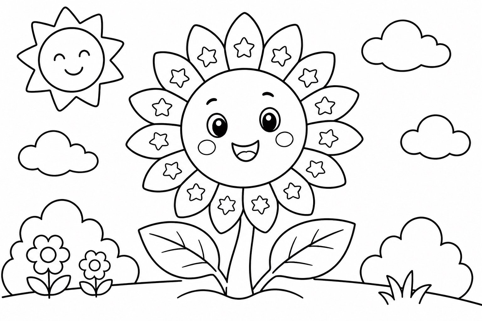 Sternenbeleuchtete Sonnenblume