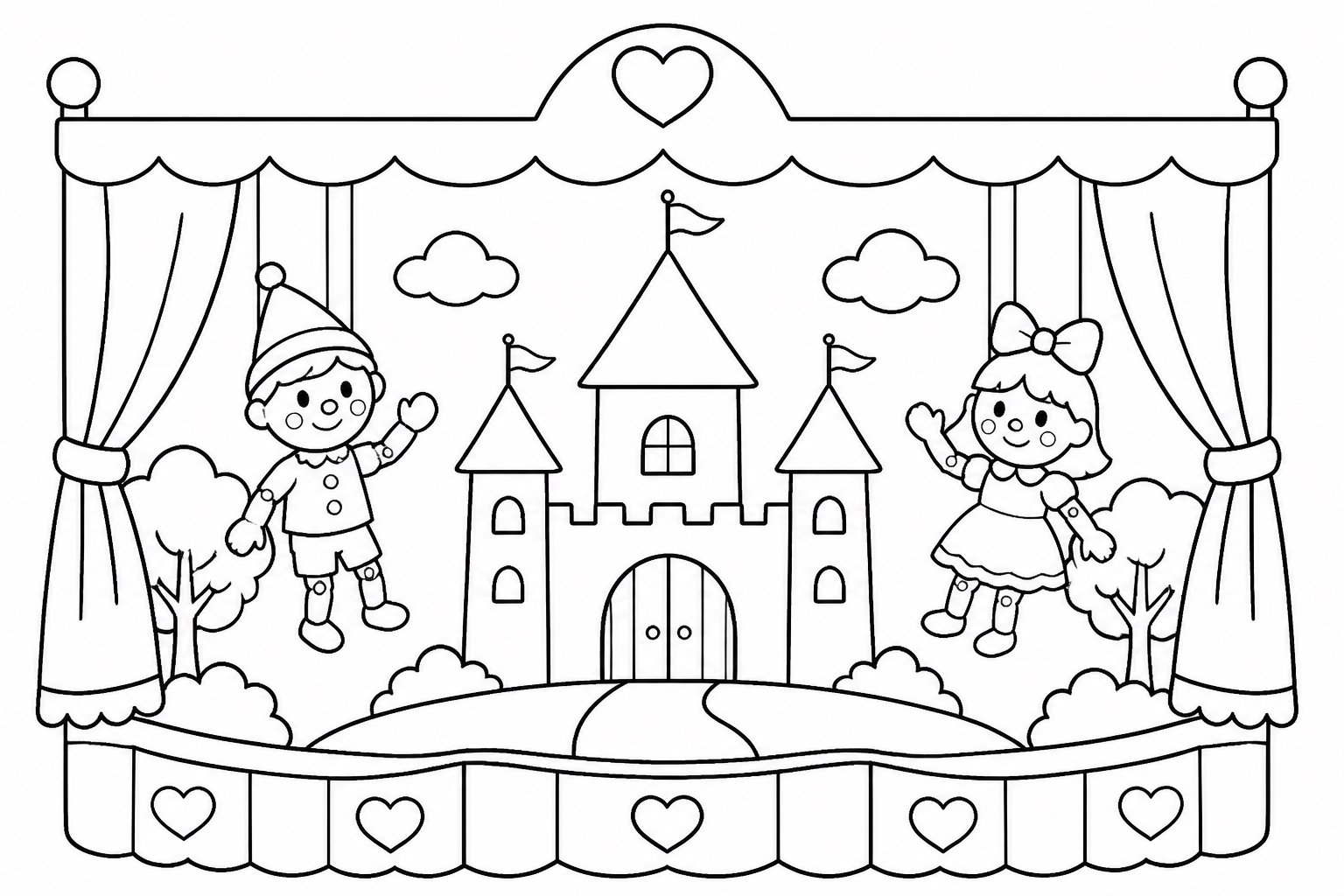 Décor du château de marionnettes