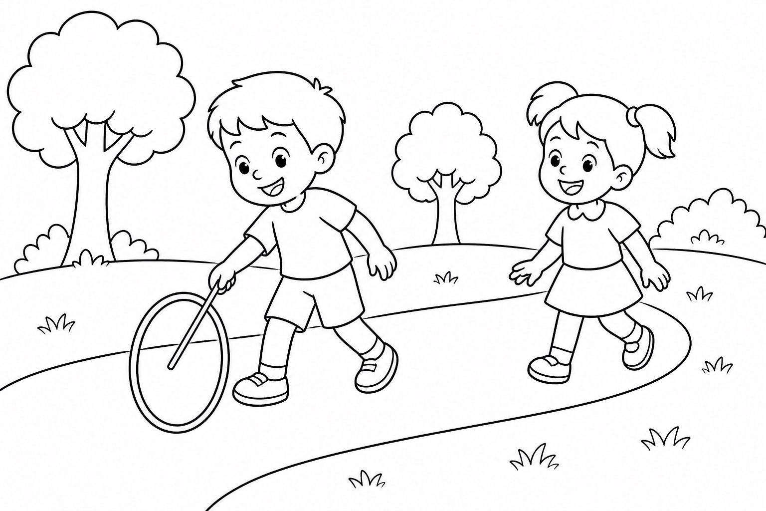 سباق دحرجة الأطواق
