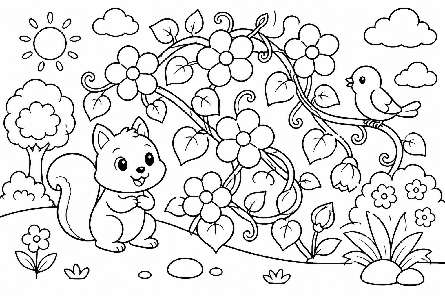 Fleurs sur la liane