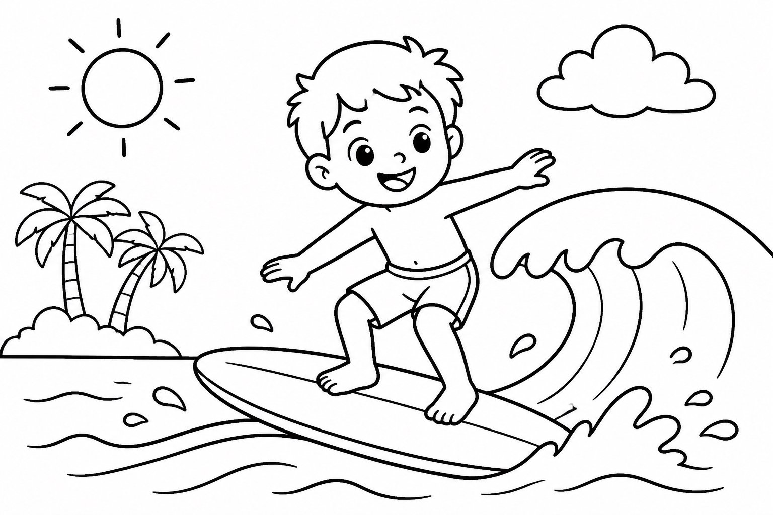 Surfen am Meer