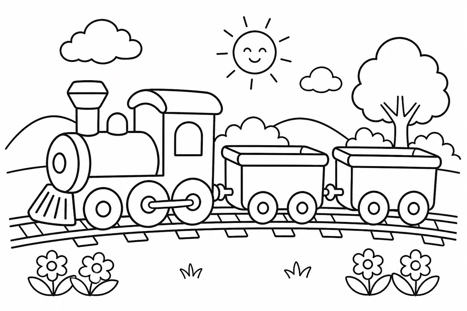 Desenhando um trem de brinquedo