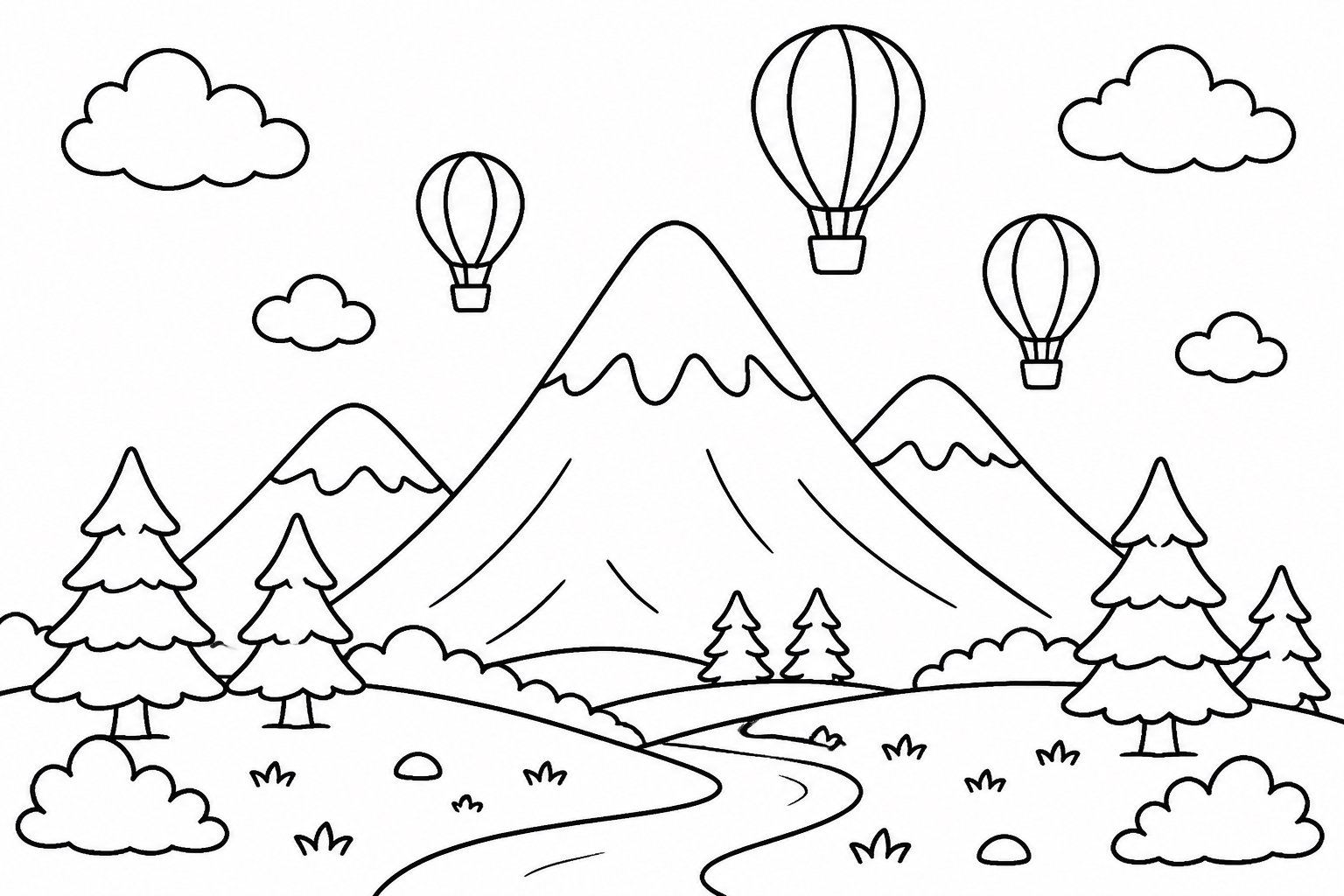 Kleiner Ballon über dem Berggipfel