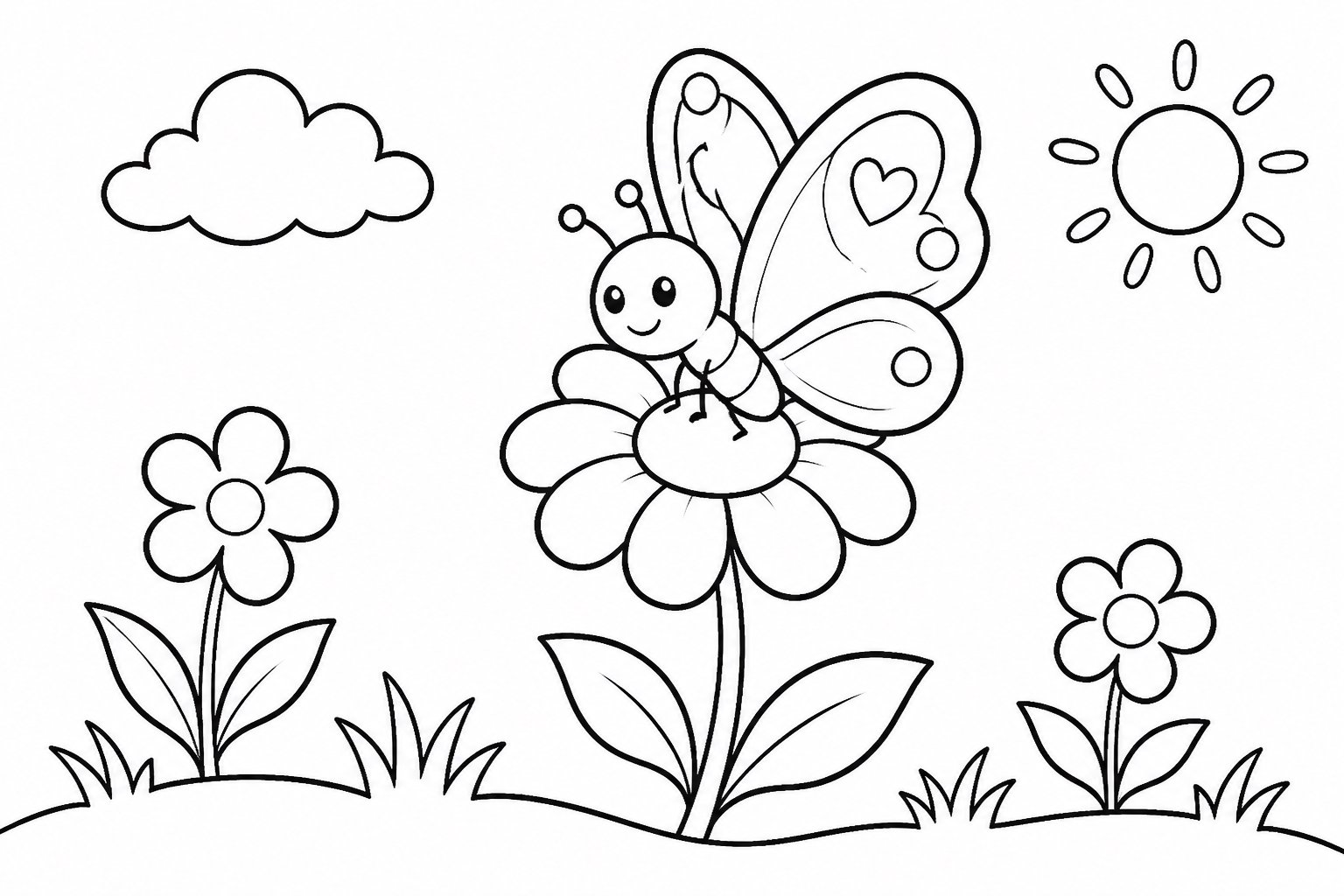 Petit papillon sur une tige de fleur