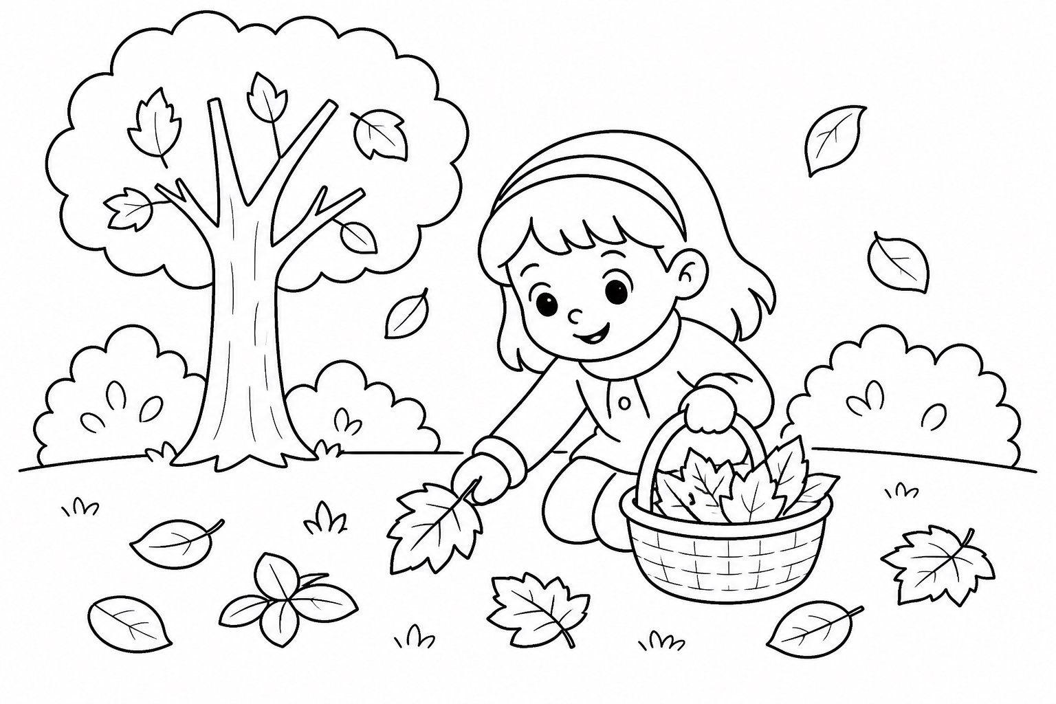 Ramasser des feuilles d’automne