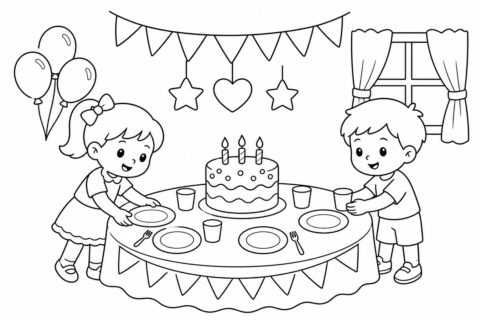 Dresser la table d’anniversaire
