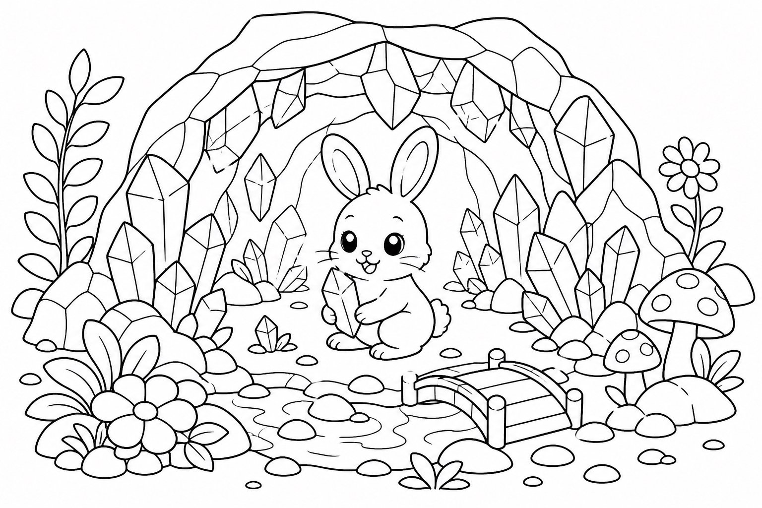 水晶洞里的小兔